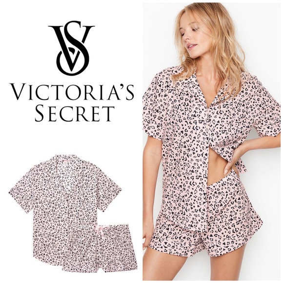 Victoria's Secret Other - NWT Victoria’s Secret Pink Cheetah Cotton Short Pajamas Set